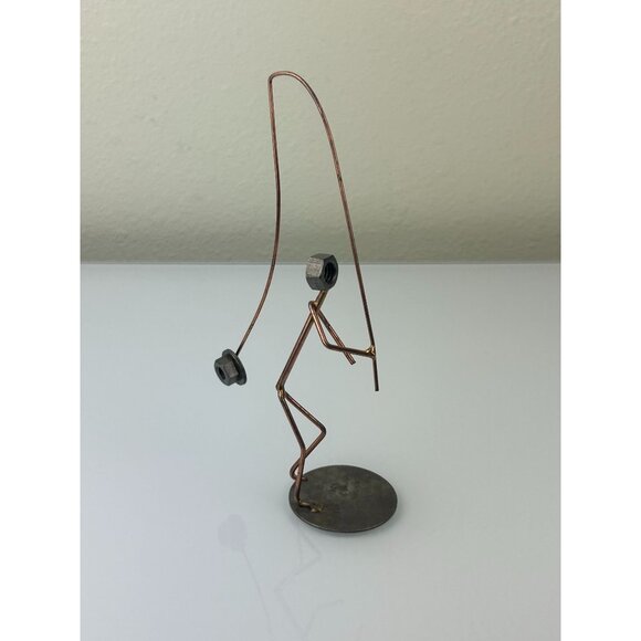 Rock Creek Metal Craft Nuts Wire Bolts Fly Fishing Art Welded Figure Eclectic - Picture 15 of 15